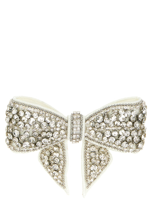 Hair Pin by Self-Portrait for women in virgin cashmere wool & leather white features a exquisite silhouette, artfully capturing the essence of the exquisite Polyester Satin & Crystal Hair Pin design for a sophisticated look.