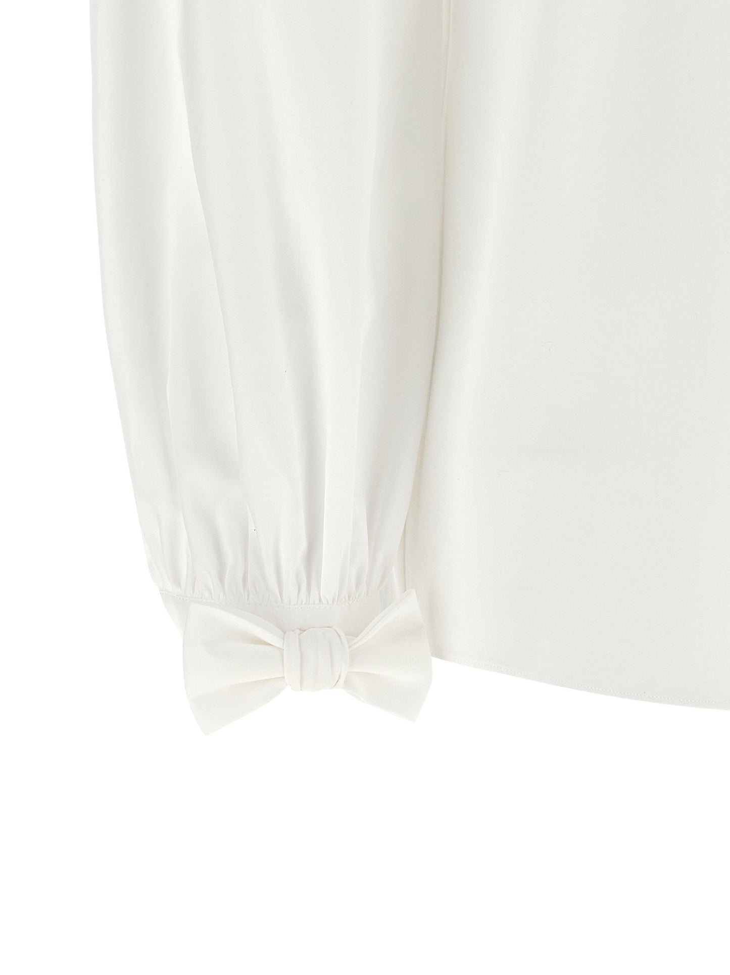 Blouse by Valentino Garavani for women in cotton white & signature features an polished silhouette, showcasing a sophisticated and detail for a truly polished finish.