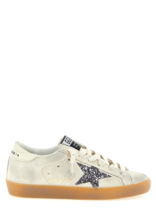 Sneakers by Golden Goose for women in nylon poly cotton suede leather white & print presents a sumptuous silhouette, artfully capturing the essence of the Star Women's Fashion Nylon Poly Cotton Suede Leather Sneakers with its sumptuous fashion style design.