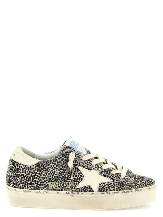 Sneakers by Golden Goose for women in cowhide leather bicolour, animal, black, white & print features an timeless silhouette from the Pony Star Women's Fashion Cowhide Leather Sneakers collection, showcasing a signature fashion style with an timeless finish.