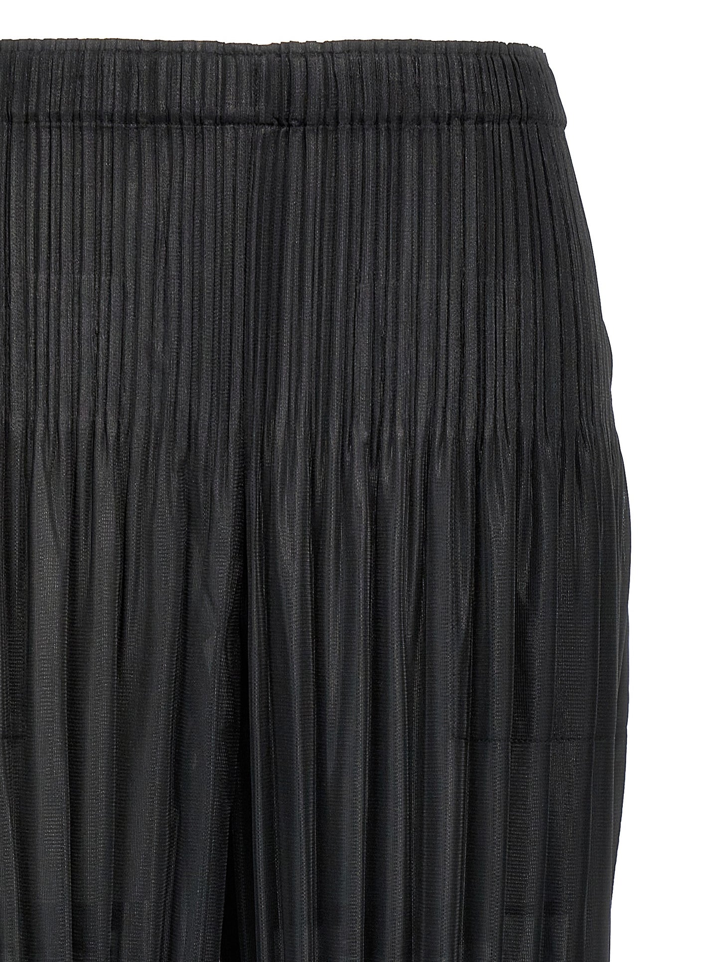 PLEATS PLEASE ISSEY MIYAKE Black Polyester Casual Pants