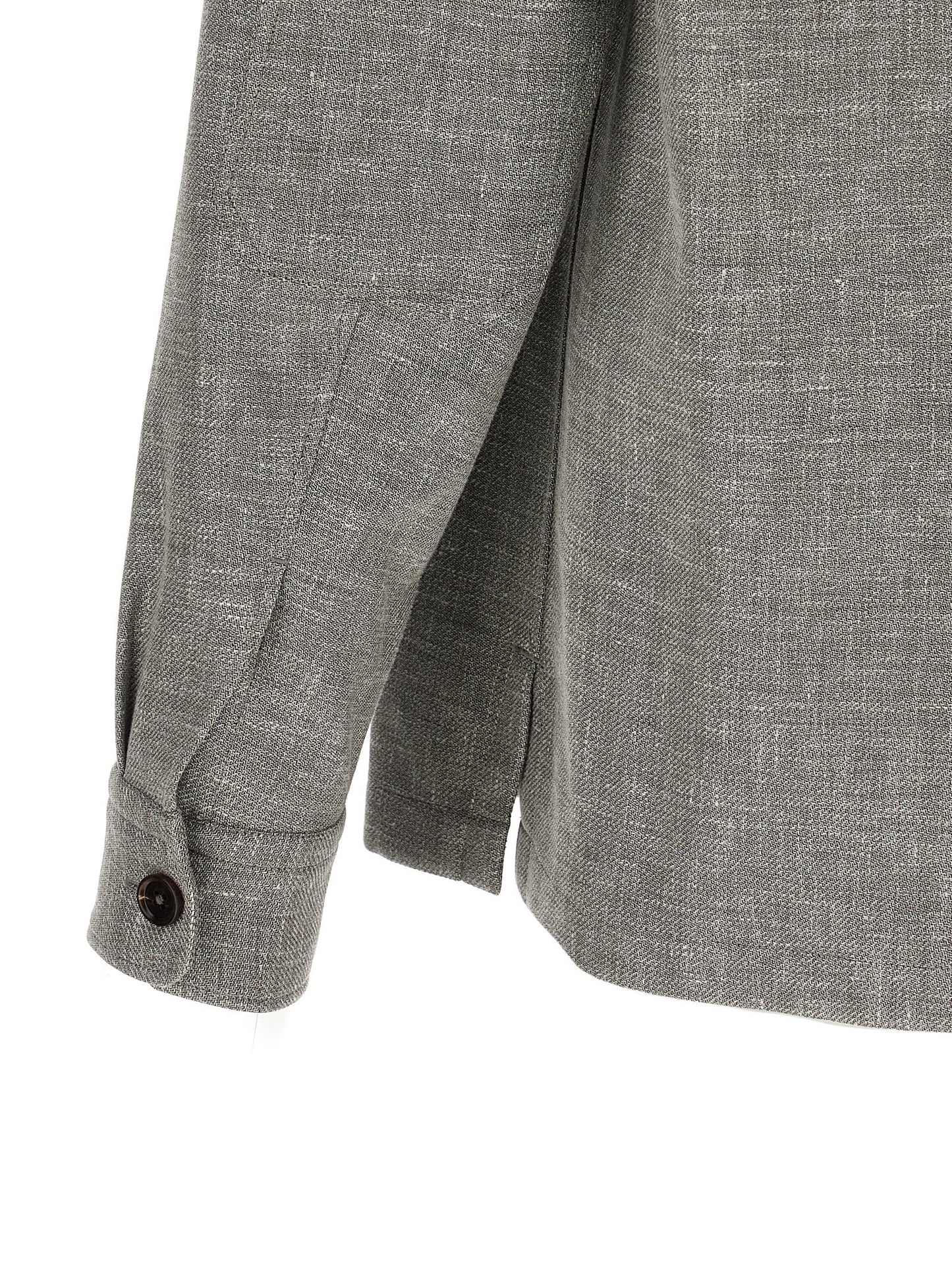 ZEGNA Beige Linen Blouse