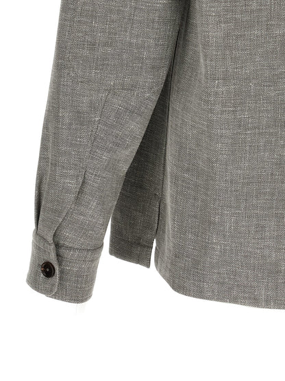 ZEGNA Beige Linen Blouse