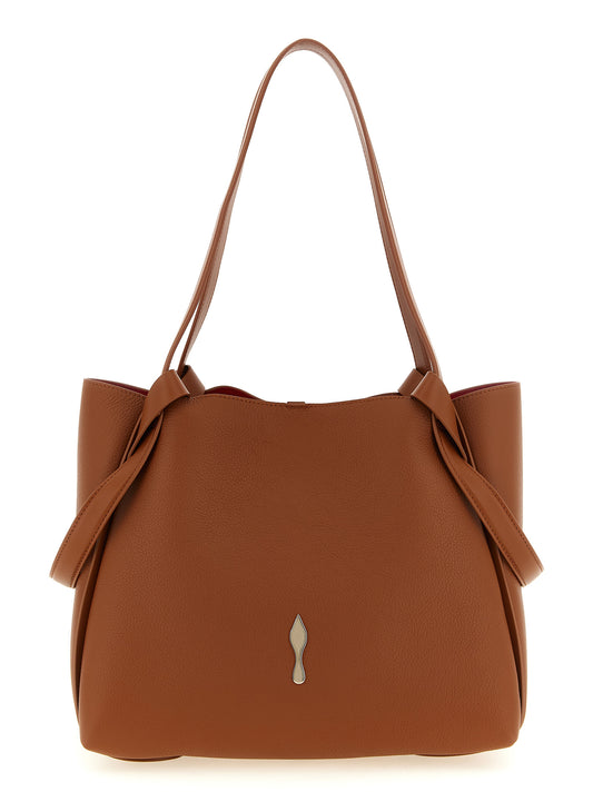 Small Shopper Tote Clutch Bag by Christian Louboutin for women in bos taurus calfskin leather brown features an sumptuous Bettina Bos Taurus Calfskin Leather Small Shopper Tote Clutch Bag design with a secure snap & hook, ample , and versatile handle for an sumptuous finish.
