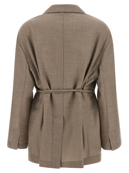 Brunello Cucinelli Beige Virgin Wool Blazer