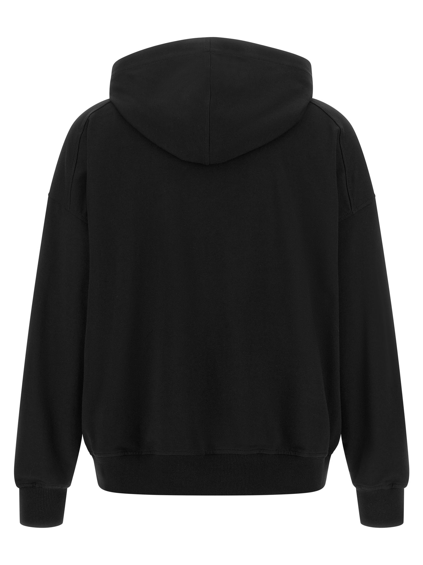 Sweatshirt Hoodie by Brunello Cucinelli for women in stretch cotton black features a slouchy chic silhouette, detailed with a slouchy chic and a signature hooded neckline for an elevated aesthetic.