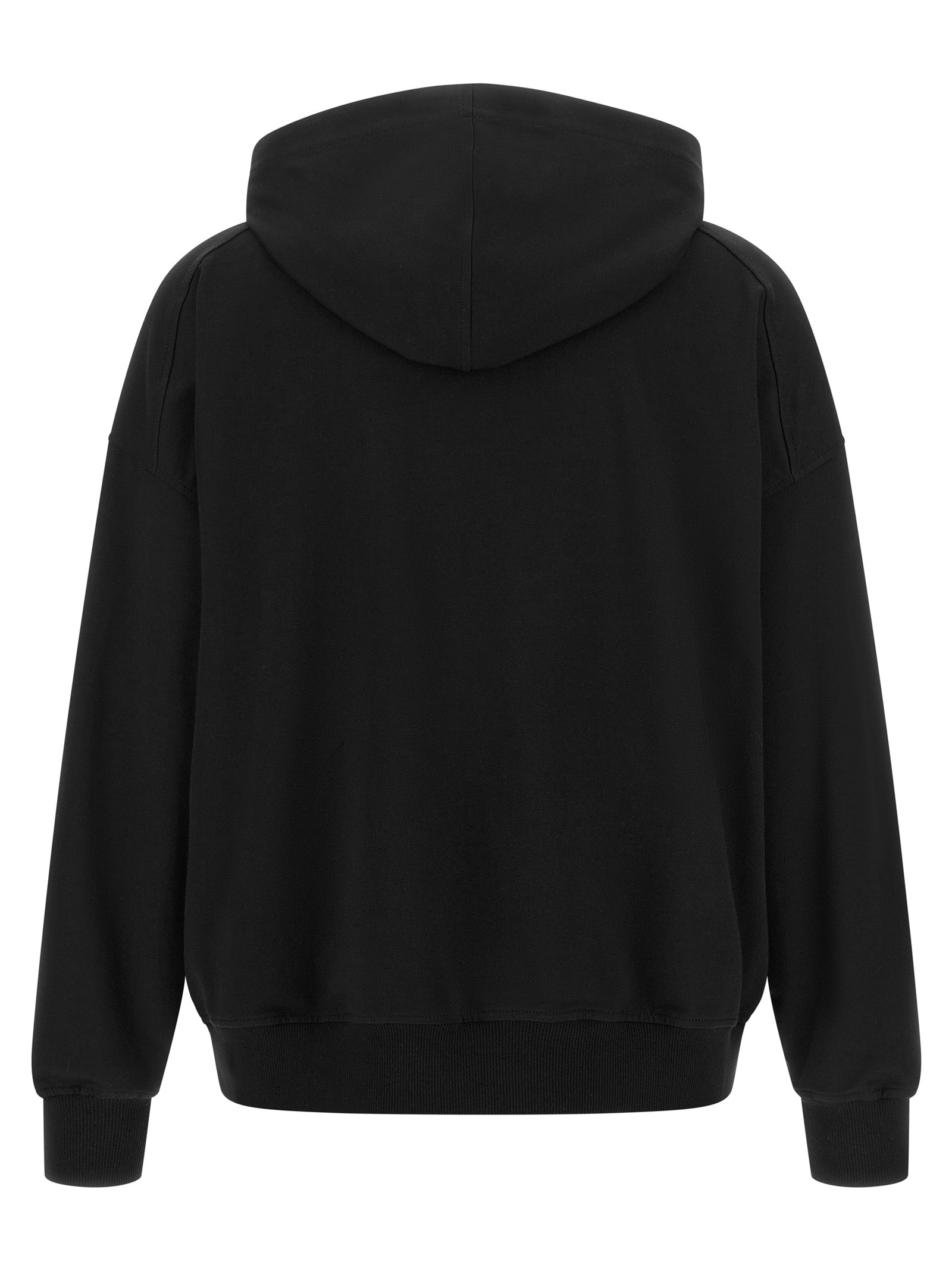 Sweatshirt Hoodie by Brunello Cucinelli for women in stretch cotton black features a slouchy chic silhouette, detailed with a slouchy chic and a signature hooded neckline for an elevated aesthetic.