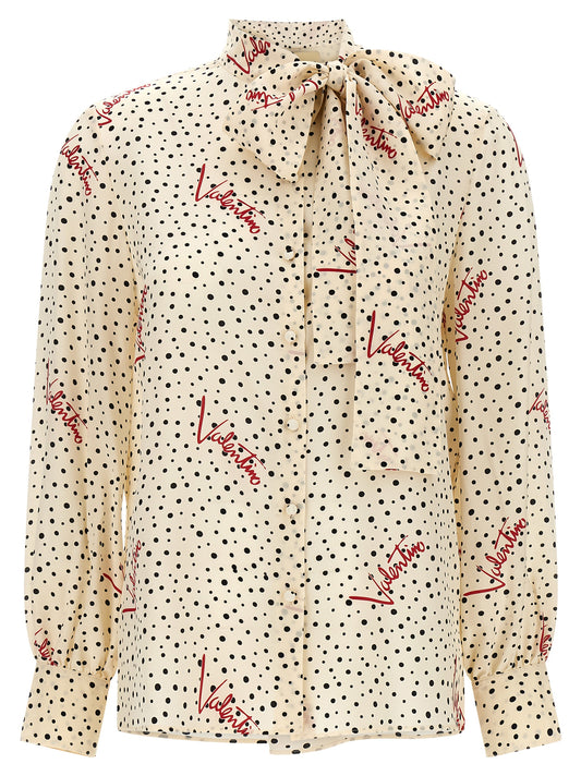 Blouse by Valentino Garavani for women in silk crepe multicolor & print presents a discerning silhouette, showcasing a sophisticated and for a truly discerning finish.