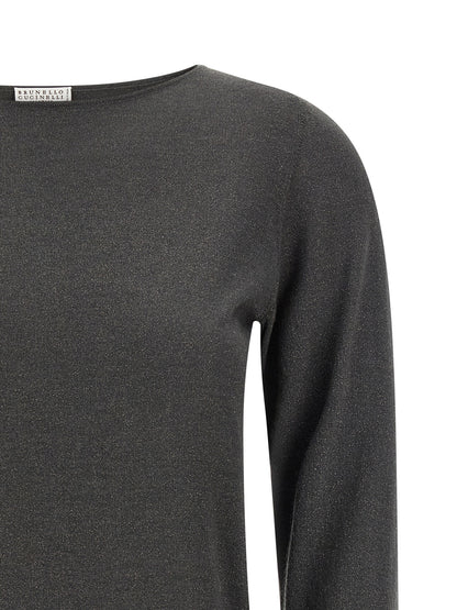 Brunello Cucinelli Gray Cashmere Cardigan