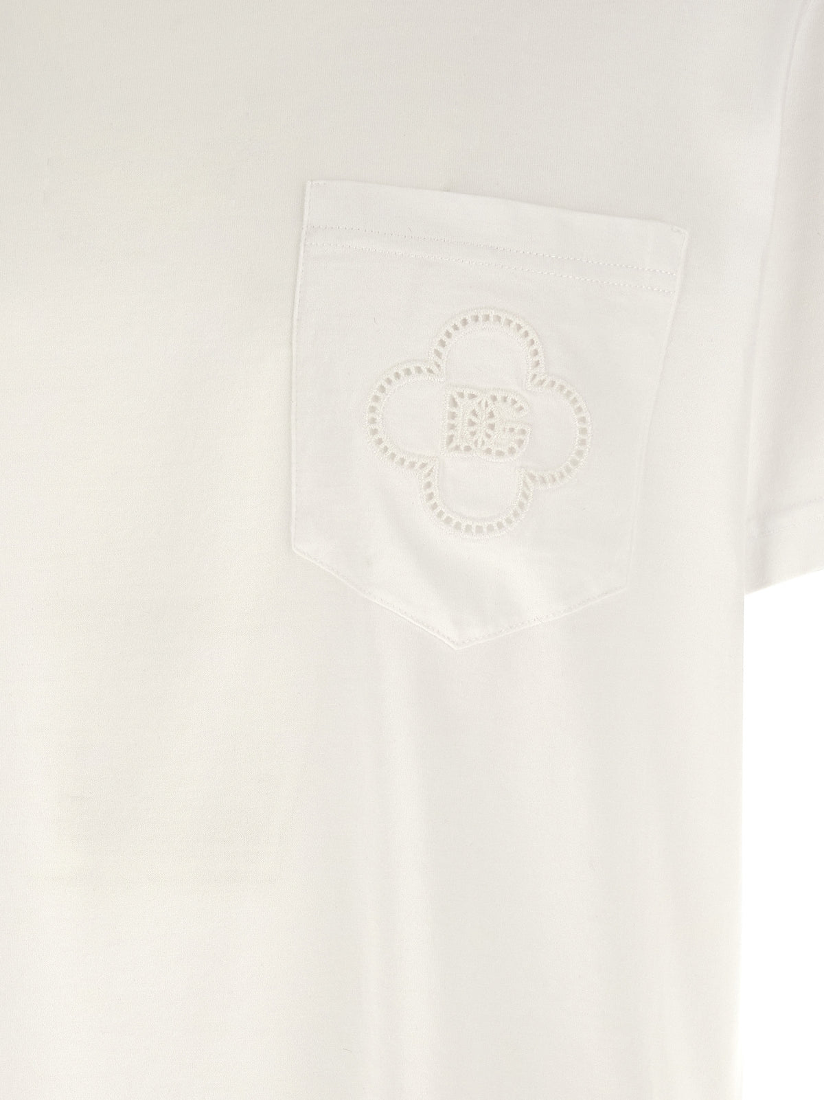 T-Shirt by Dolce & Gabbana for men in cotton white features an on trend silhouette, perfectly showcasing a on trend and round neckline for an elevated aesthetic.