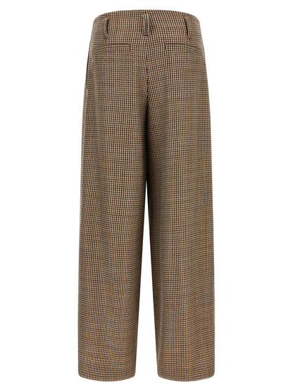 Brunello Cucinelli Brown Virgin Wool Flared Pants