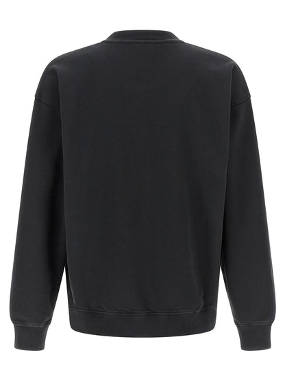 Sweatshirt by Diesel for men in organic cotton black & print presents a smart casual silhouette, featuring a smart casual crew neckline and for a sophisticated look.