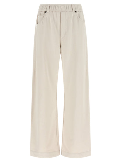 Brunello Cucinelli Beige Cotton Athletic Pants