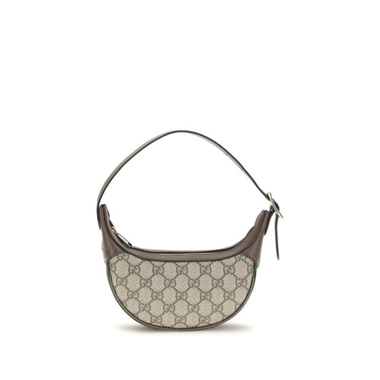 Gucci Gg Ophidia Leather Small Shoulder Handbag - Beige Gold Monogram Striped