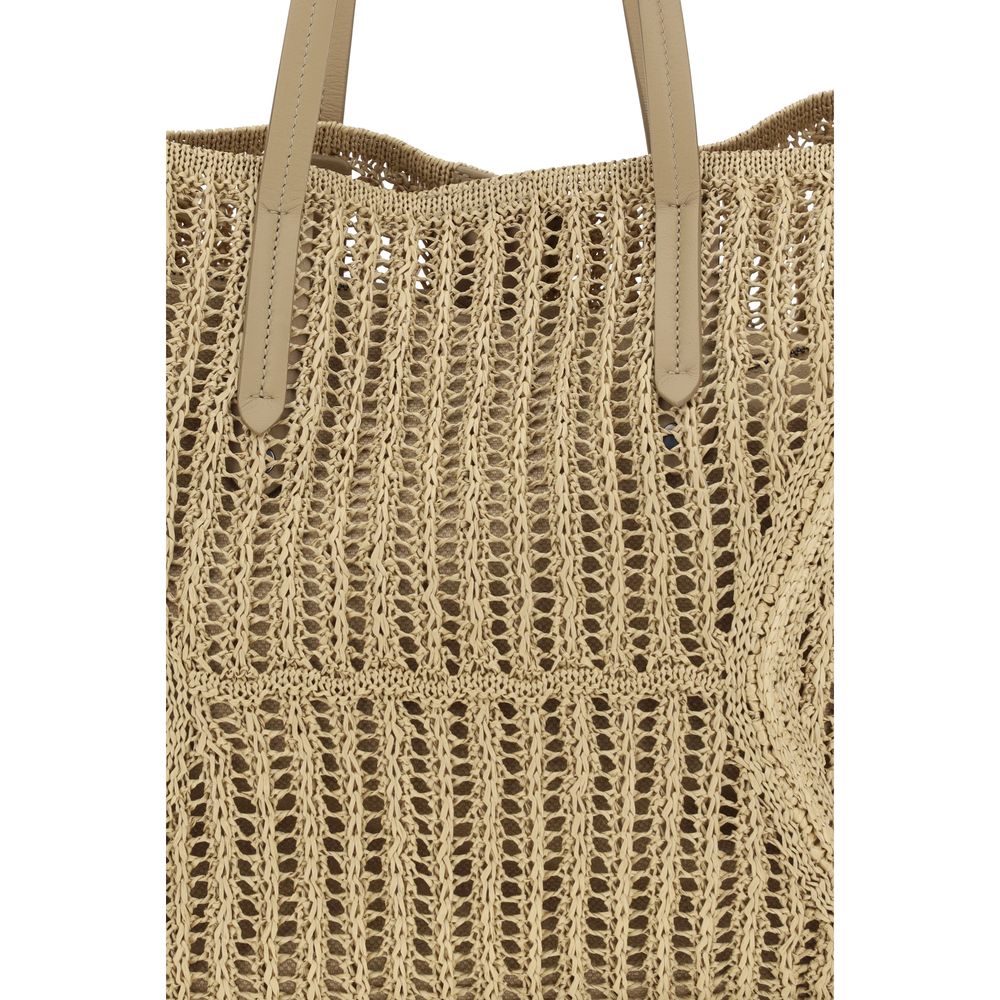 Brunello Cucinelli Beige Raffia Handbag