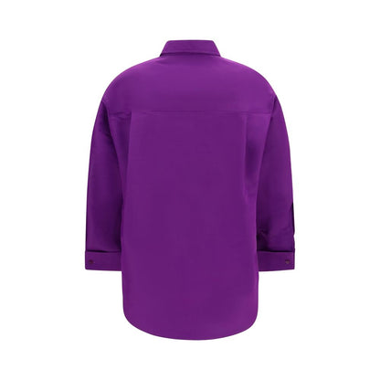 Balenciaga Purple Cotton Dress Shirt