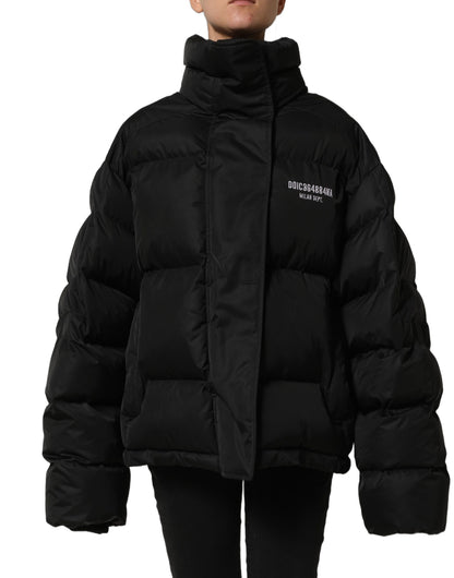 Dolce & Gabbana Women's Padded Nylon & Polyester Puffer Jacket - Black