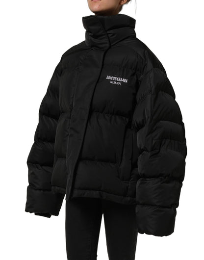 Dolce & Gabbana Women's Padded Nylon & Polyester Puffer Jacket - Black