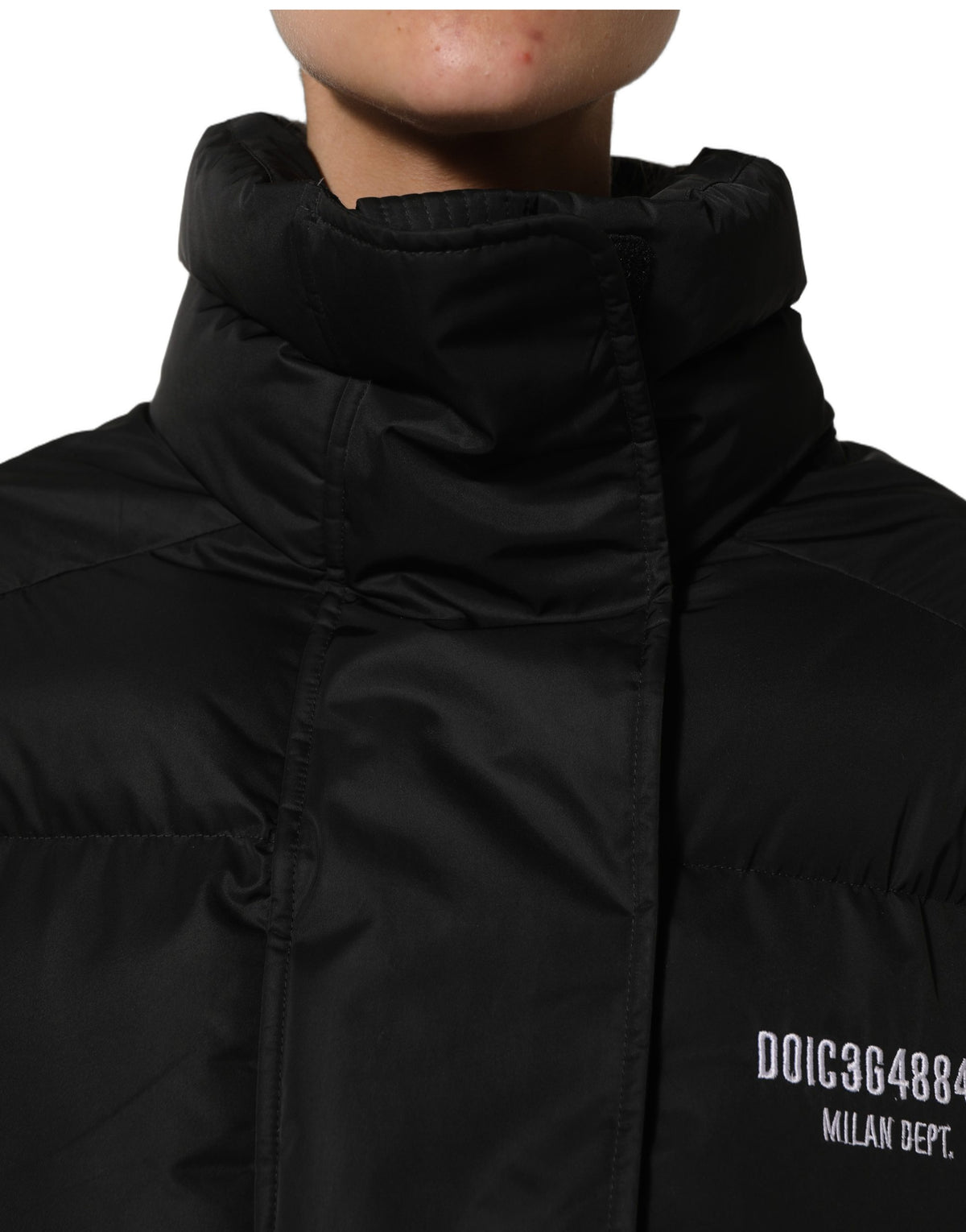 Dolce & Gabbana Women's Padded Nylon & Polyester Puffer Jacket - Black