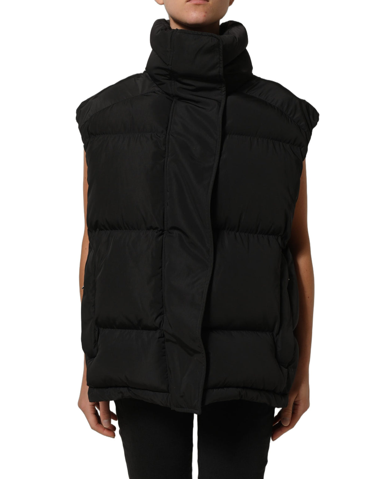 Dolce & Gabbana Women's Padded Nylon & Polyester Puffer Jacket - Black