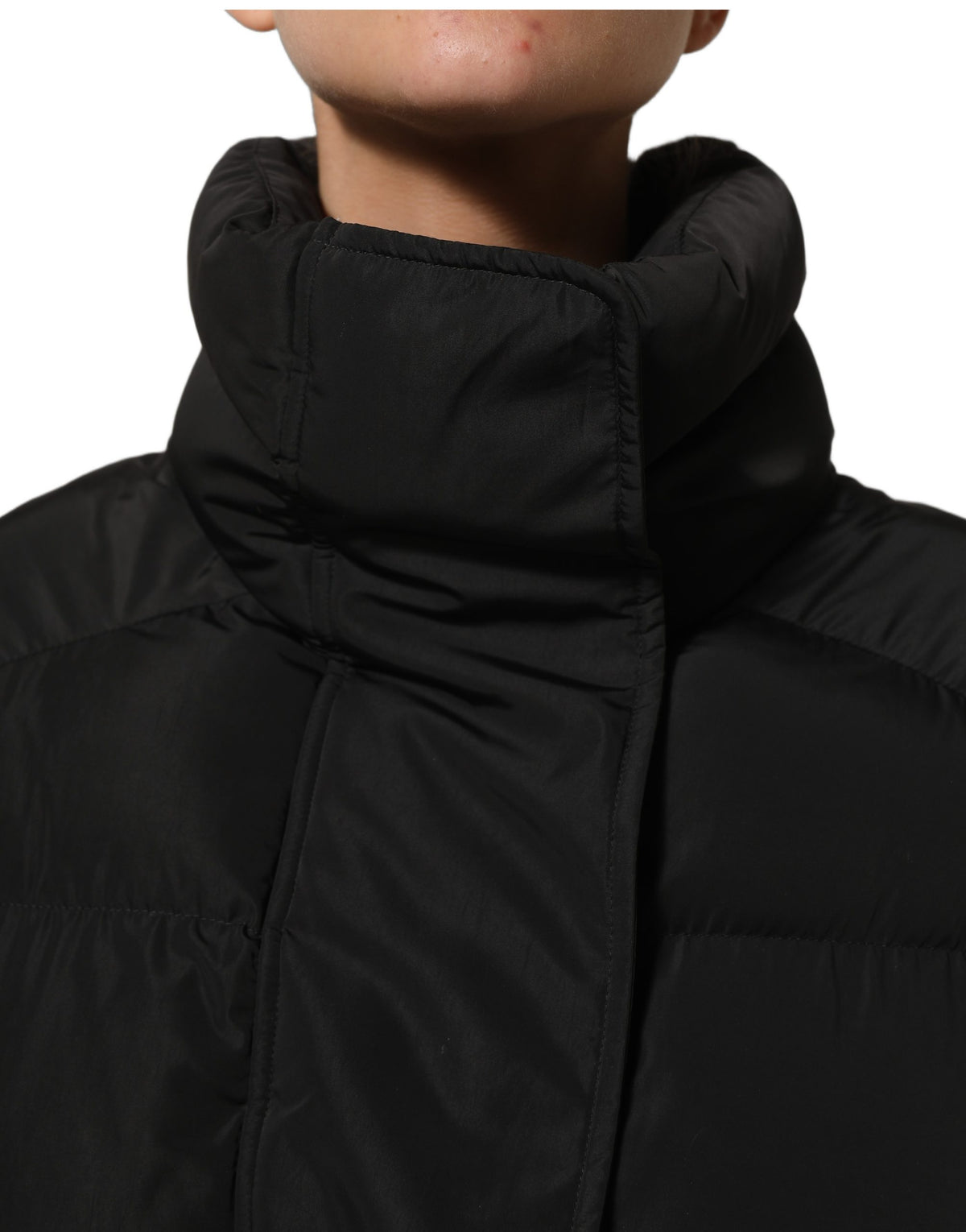 Dolce & Gabbana Women's Padded Nylon & Polyester Puffer Jacket - Black