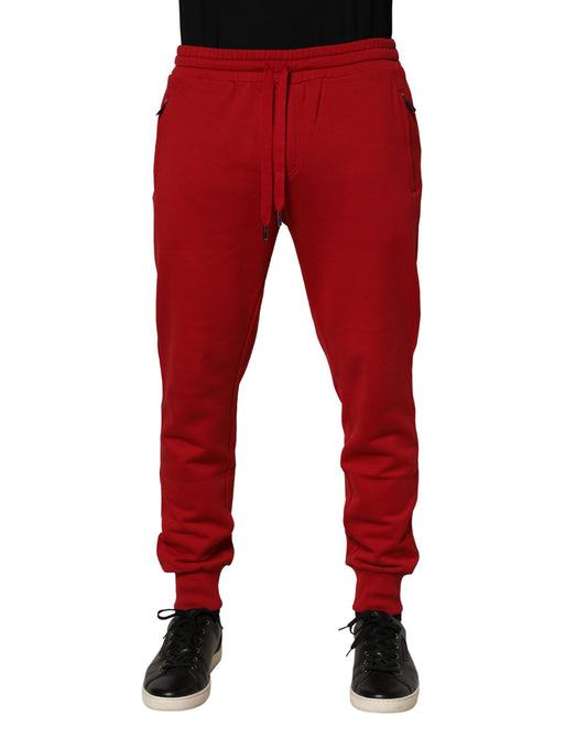 Dolce & Gabbana Men's Stretch Cotton Jogger Sweatpants - Red