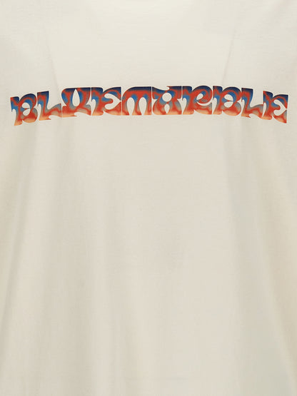 Bluemarble White Cotton T-Shirt