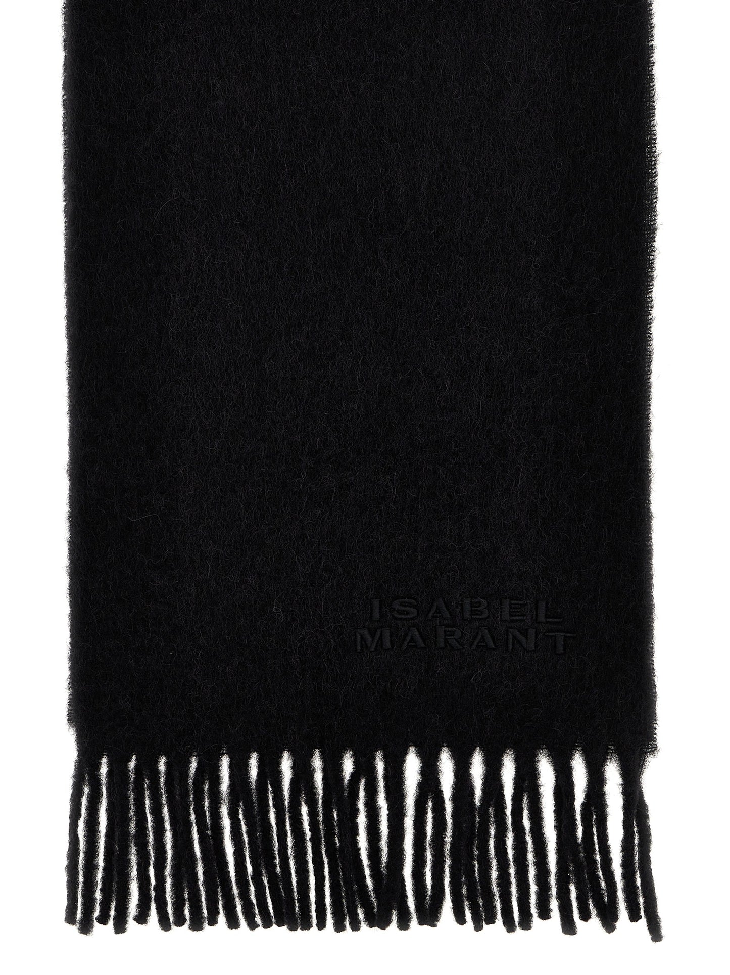 Isabel Marant Black Alpaca Leather Scarf