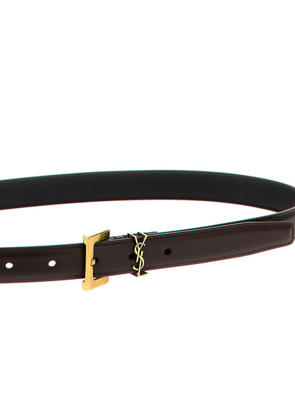 Saint Laurent Brown Leather Regular Belt