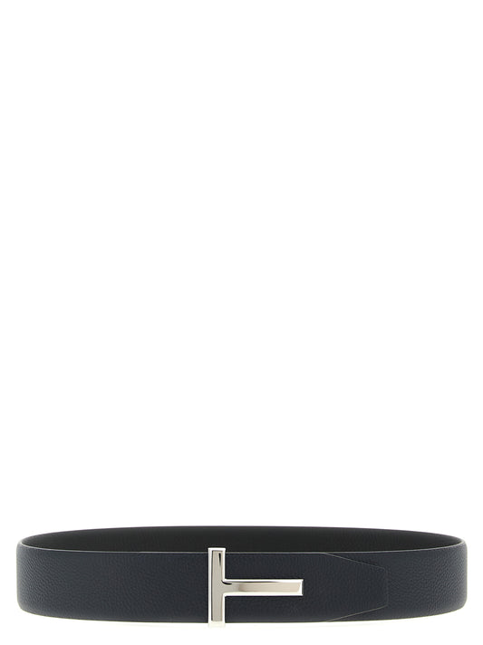 Belt by Tom Ford for men in palladium brass & calf leather black, dark-blue, multicolor & palladium features a artisanal-chic design, artfully capturing the essence of the Icon Palladium Brass & Calf Leather Belt with a artisanal-chic finish.