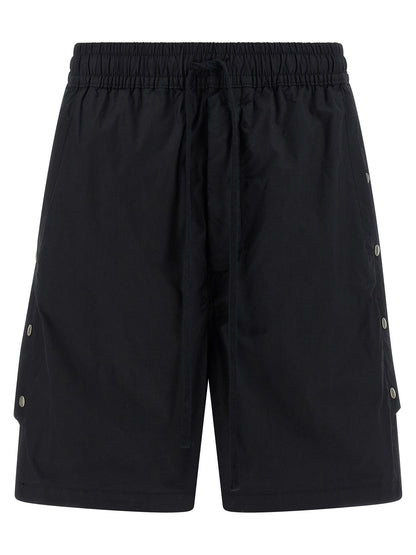 Thom Krom Men's Wide Stretch Cotton Bermuda Shorts - Black
