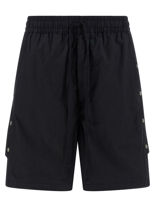 Thom Krom Men's Wide Stretch Cotton Bermuda Shorts - Black