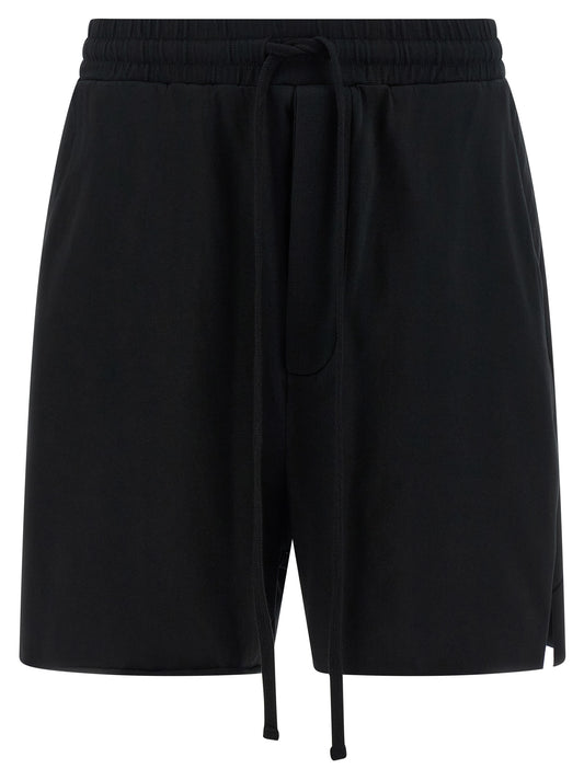 Bermuda Shorts by Thom Krom for men in stretch cotton black features an nuanced silhouette, showcasing a nuanced with a short cut and for a sophisticated, premium finish.