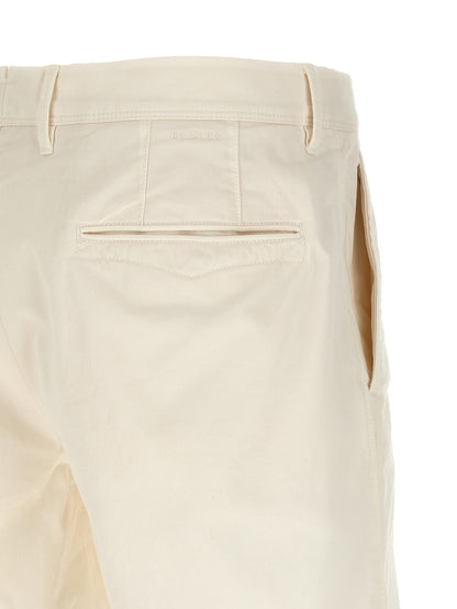 Incotex White Cotton Bermuda Shorts