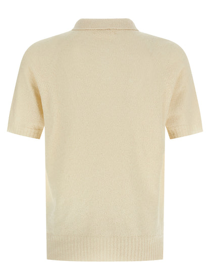 MA'RY'YA Beige Cotton Polo Shirt
