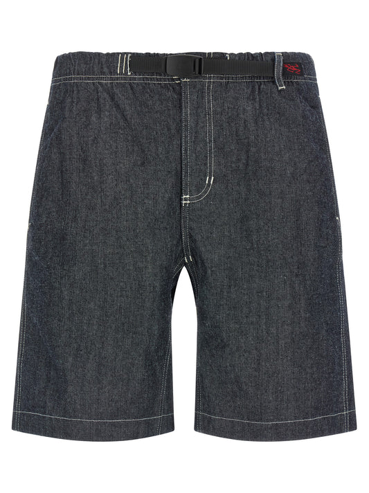 Denim Shorts by Gramicci for men in denim cotton blue features an unrivaled comfort and short with an unrivaled comfort .