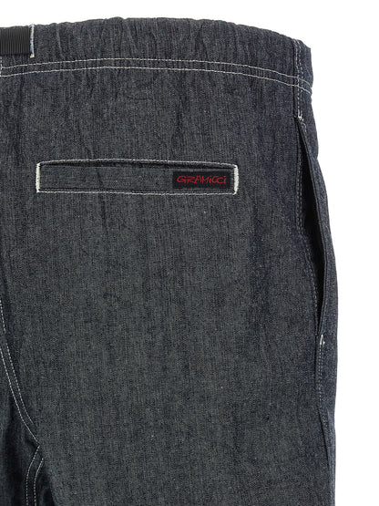 Gramicci Blue Cotton Bermuda Shorts