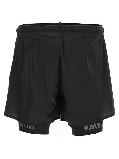 SATISFY Black Nylon Bermuda Shorts