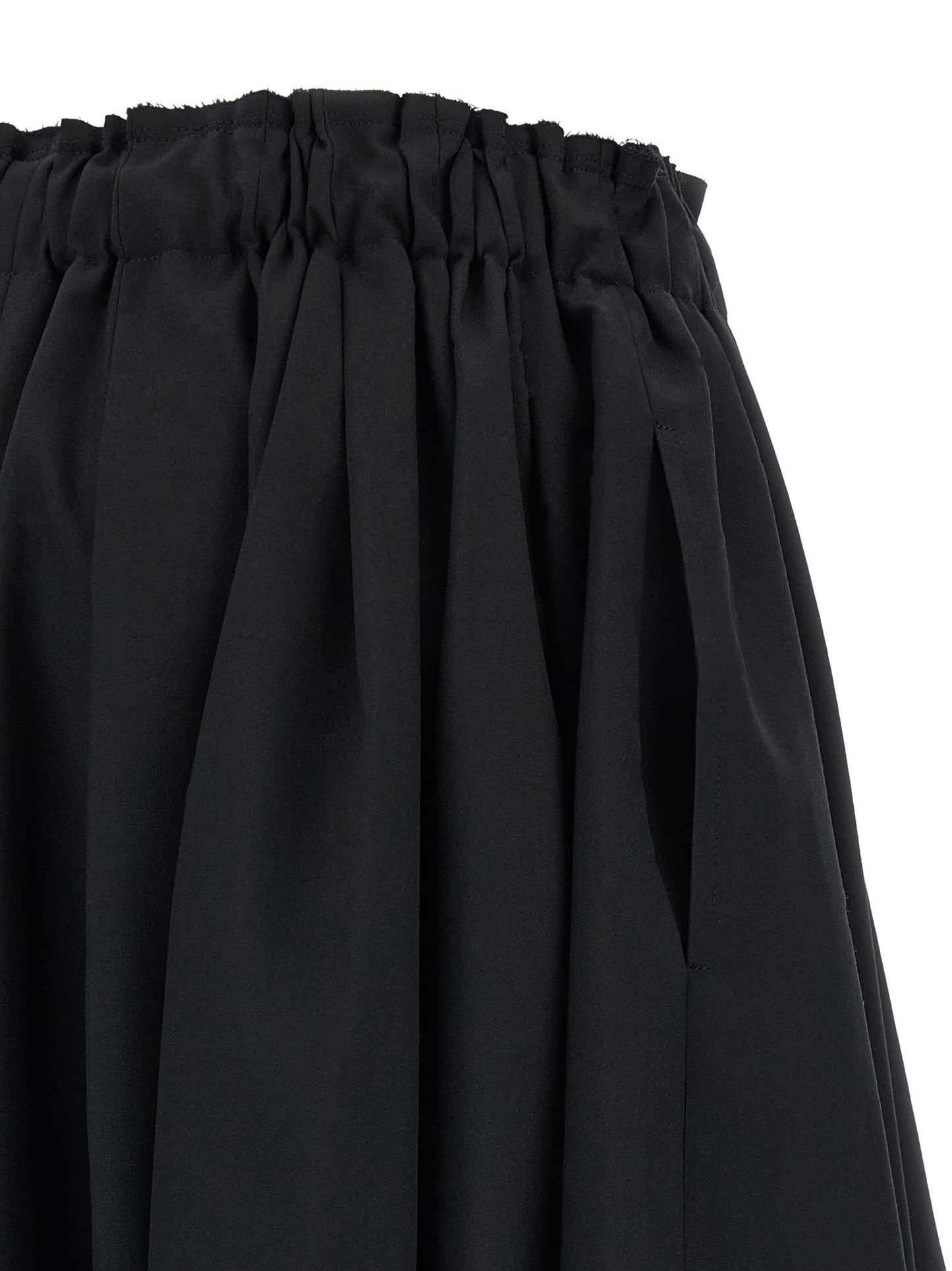 Comme Des Garçons Black Wool Bermuda Shorts
