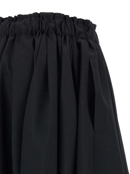 Comme Des Garçons Black Wool Bermuda Shorts