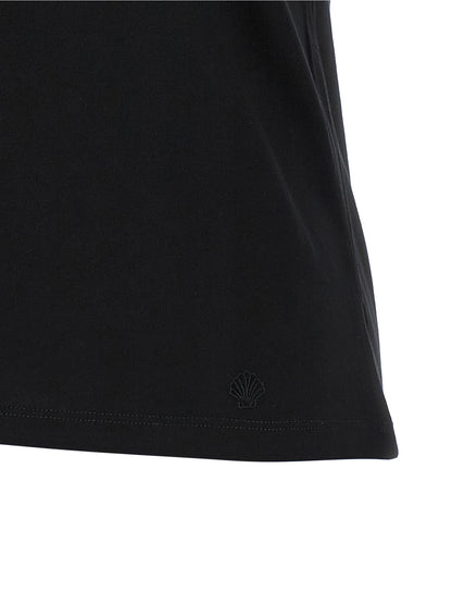 Loulou De Saison Black Cotton Sleeveles T-Shirt