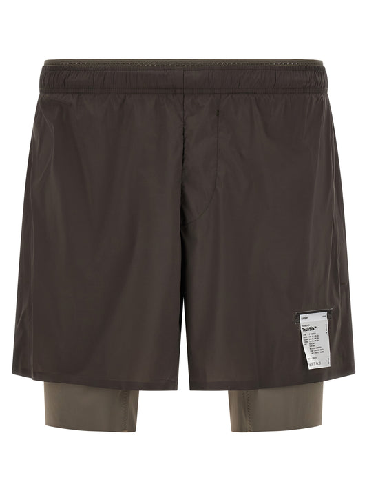 Bermuda Shorts by SATISFY for men in stretch nylon gray features a eye catching wide and short with a eye catching .