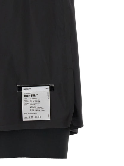 SATISFY Black Nylon Bermuda Shorts