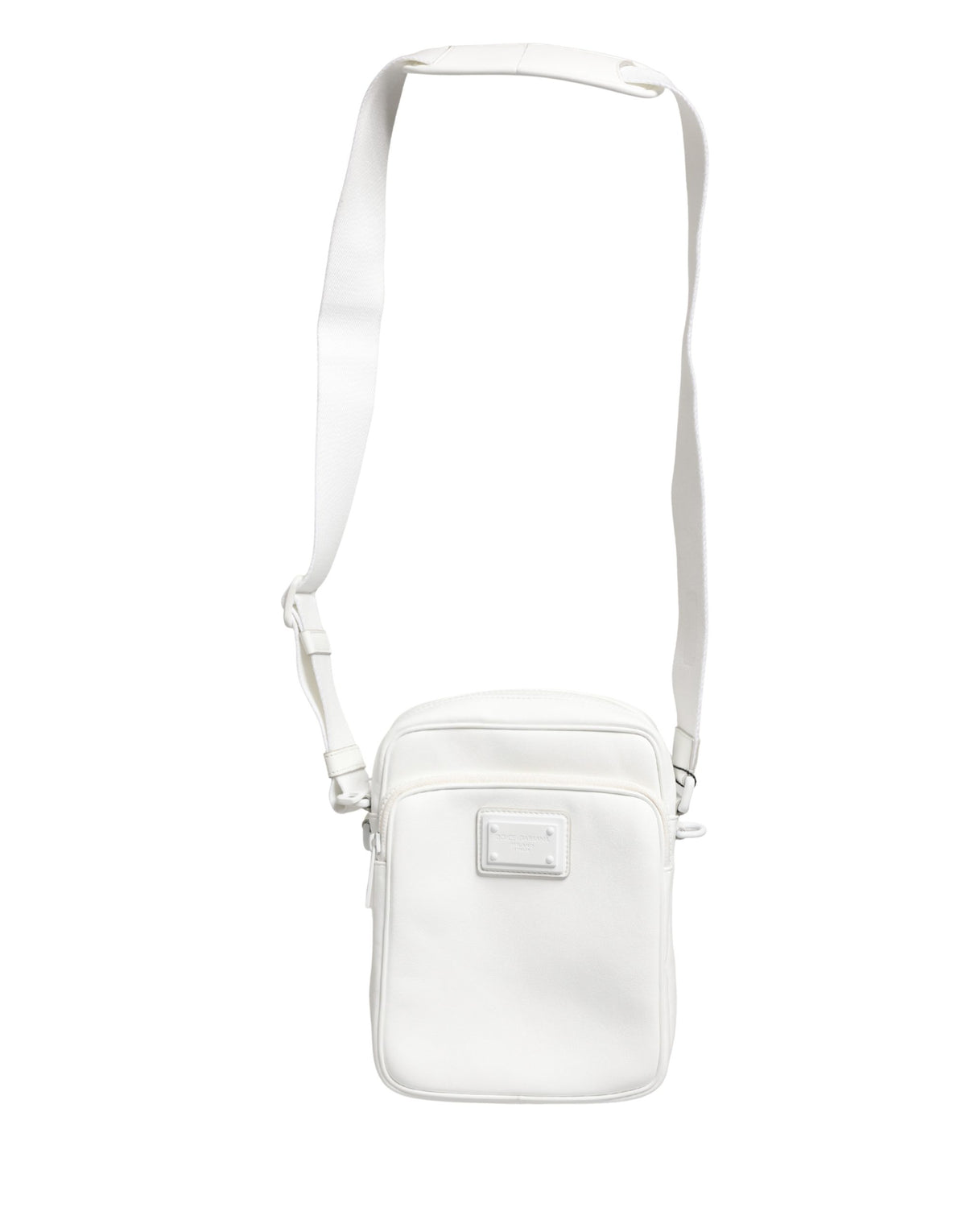 Dolce & Gabbana Polyester & Nylon 2-in-1 Shoulder Crossbody Convertible Handbag - White