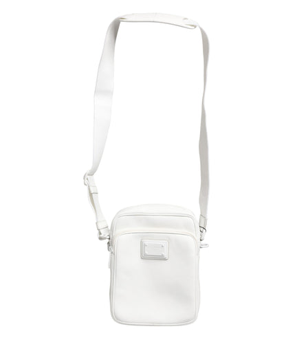 Dolce & Gabbana Polyester & Nylon 2-in-1 Shoulder Crossbody Convertible Handbag - White