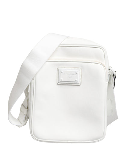 Dolce & Gabbana Polyester & Nylon 2-in-1 Shoulder Crossbody Convertible Handbag - White