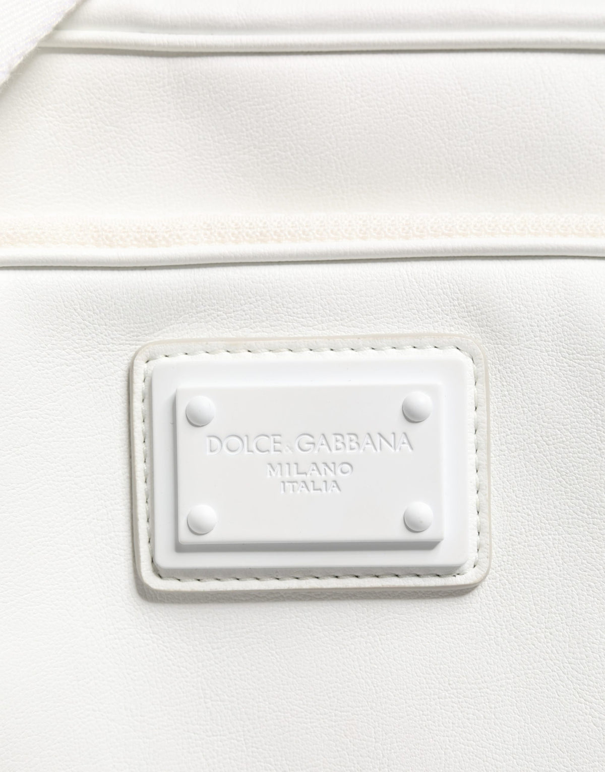 Dolce & Gabbana Polyester & Nylon 2-in-1 Shoulder Crossbody Convertible Handbag - White