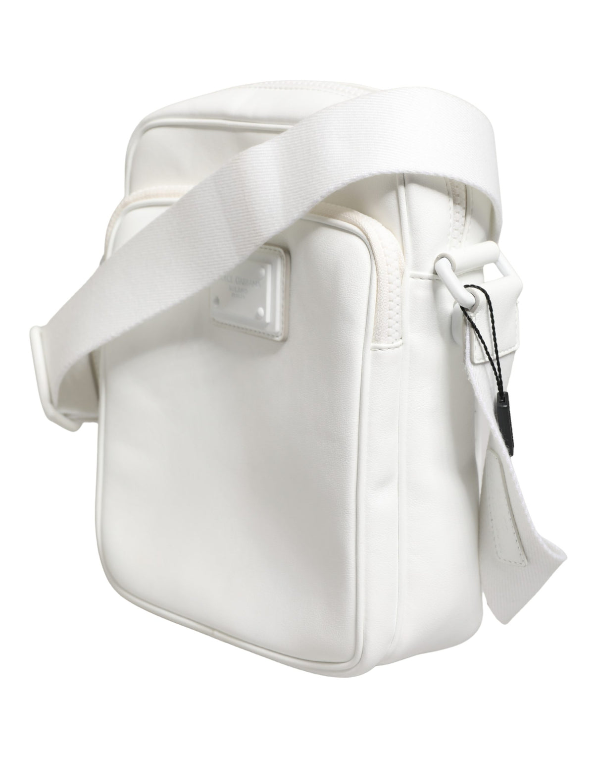 Dolce & Gabbana Polyester & Nylon 2-in-1 Shoulder Crossbody Convertible Handbag - White