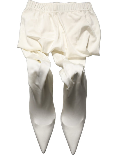 Dolce & Gabbana Women's Leather High-Heel Over-The-Knee Boots - White
