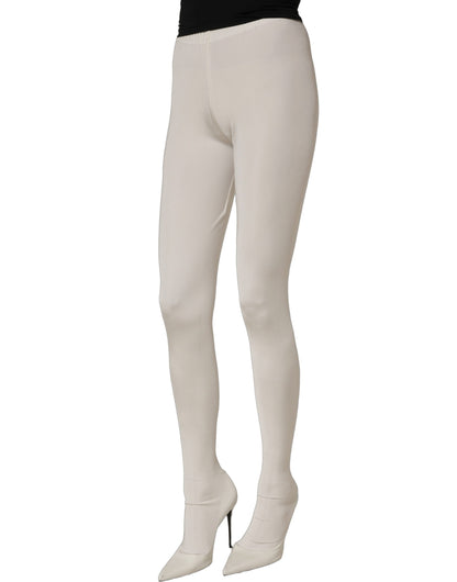 Dolce & Gabbana Women's Leather High-Heel Over-The-Knee Boots - White